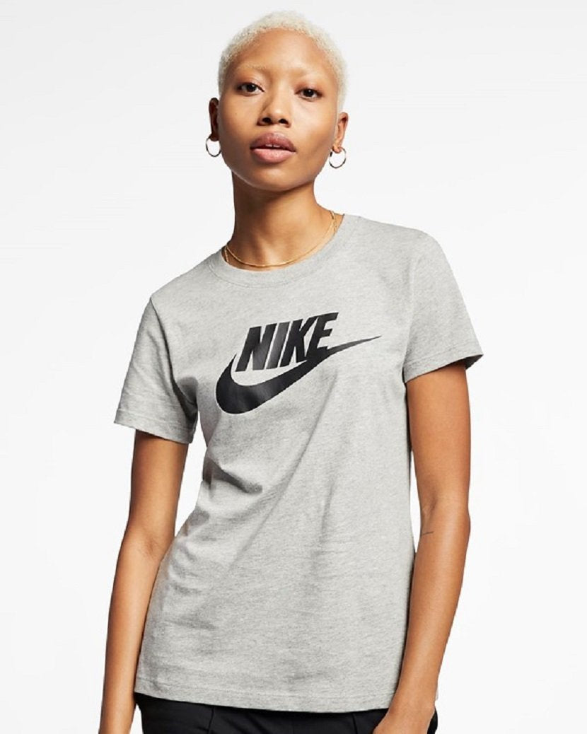 Nike Womens Icon Futura Tee Dark Grey Heather/Black