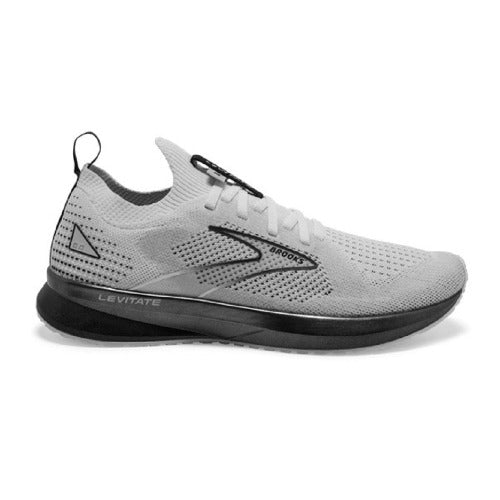 Brooks Womens Levitate 5 Stealth Fit White/Grey/Black