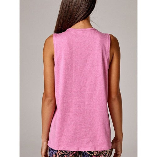 Running Bare Womens Easy Rider Muscle Tank Maiden Pink