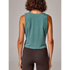 Running Bare Womens Love Me Knot Cropped Tank Spruce