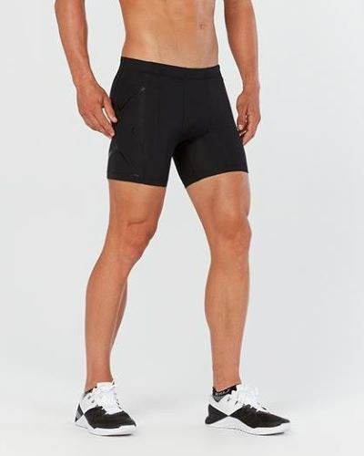 2XU Mens Compression Half Short Black/Nero