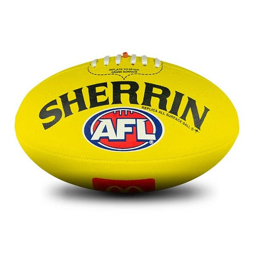 Football Sherrin Yellow Synthetic Replica Size 5