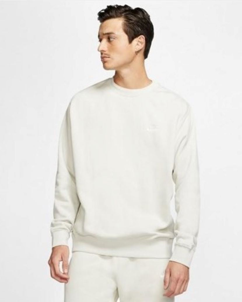 Nike Mens Club Fleece Sweat Light Bone