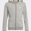 Adidas Kids Big Logo Hooded Jacket Grey/Clear Pink