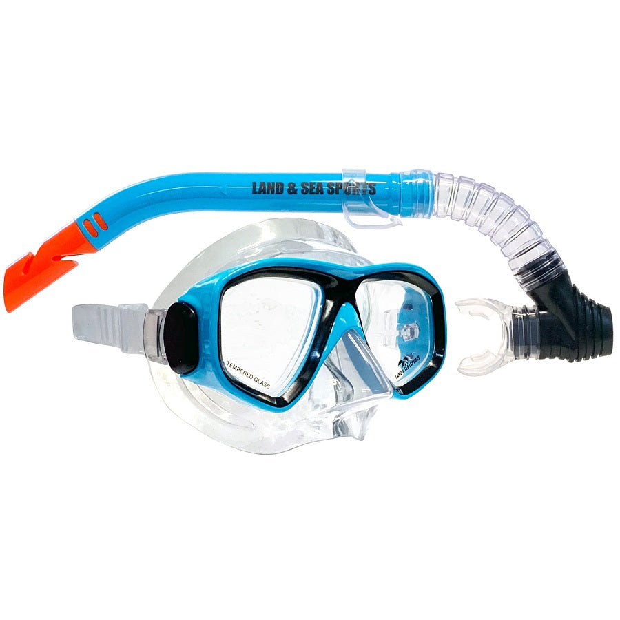 Land & Sea Clearwater Adult Mask & Snorkel Set blue