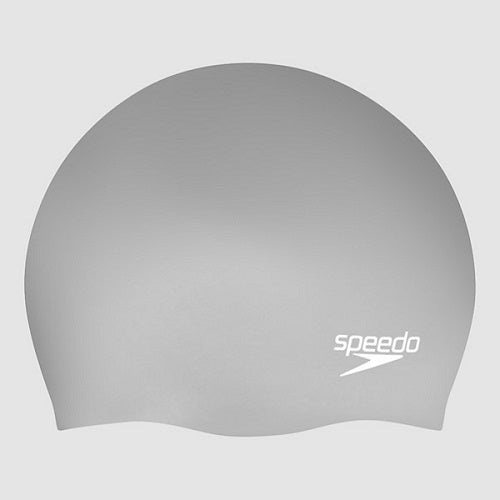 Speedo Adult Long Hair Swim Cap Silver