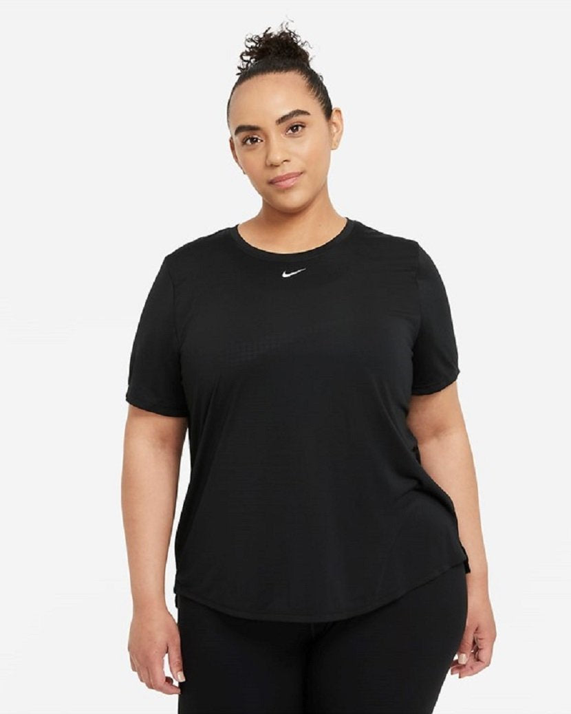 Nike Womens Dri-FIT One Tee Plus Size Black/White