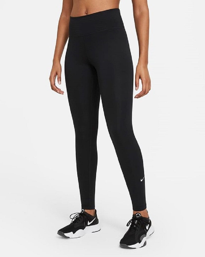 Nike Womens Nike One Mid Rise Full Length Tight Black/White