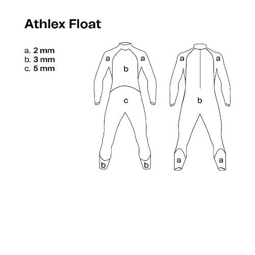Orca Mens Athlex Float Full Sleeve Wetsuit Black/Red spec