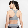Nike Womens Dri-FIT Swoosh 1 Piece Pad Bra Smoke Grey/Black back