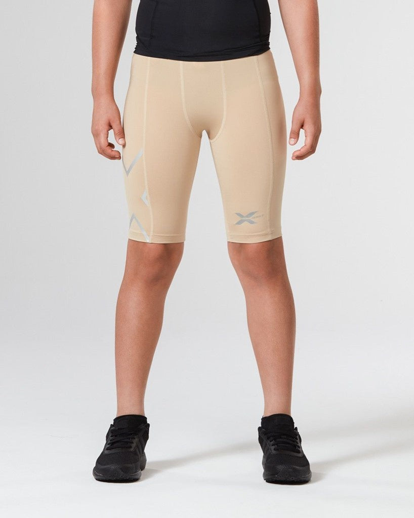 2XU Youths Compression Full Short Beige