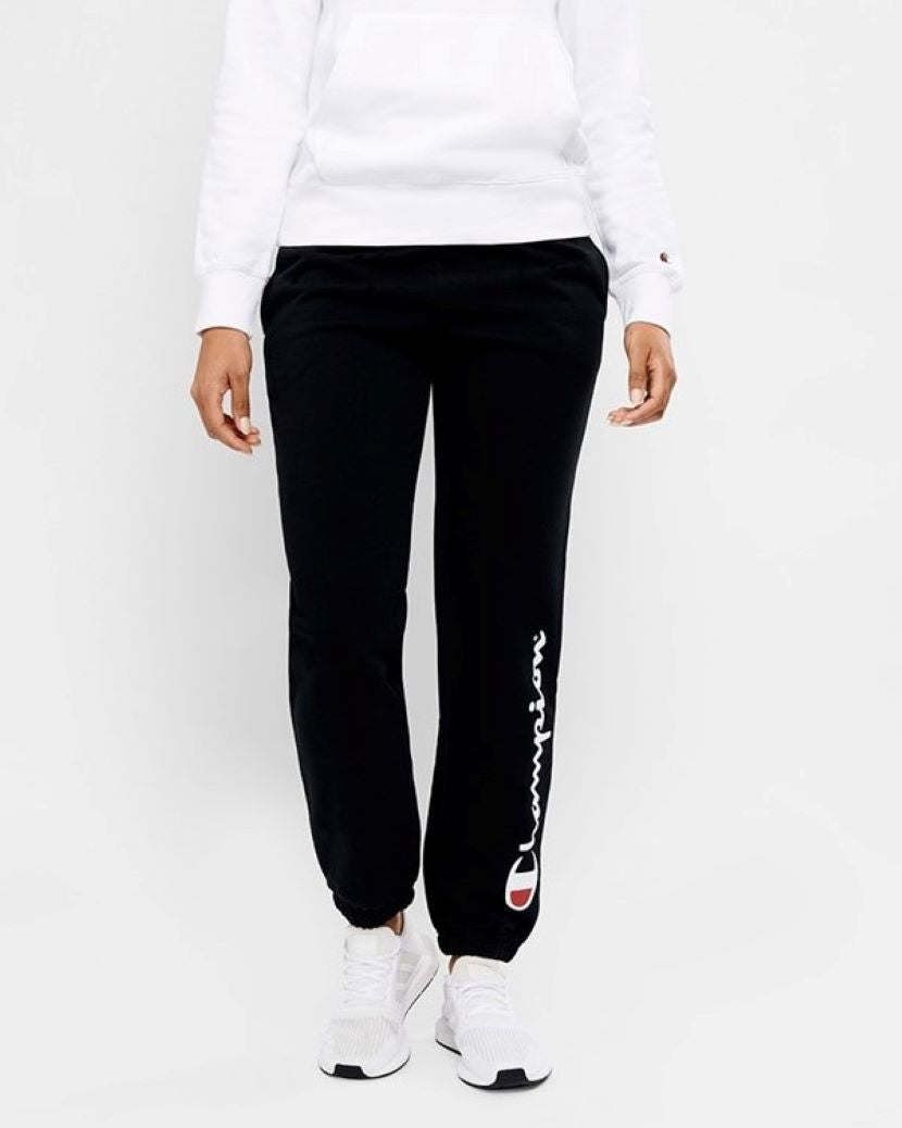 Champion Womens Script Hi Waist Jogger Pant Black
