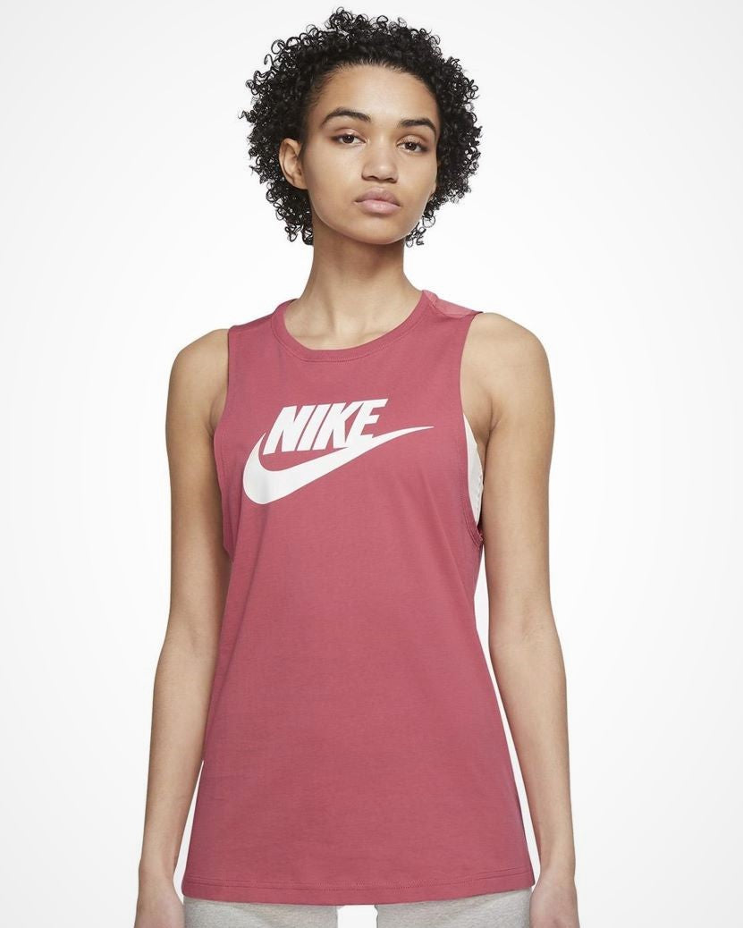 Nike Womens Muscle Futura New Tank Achaeo Pink/White