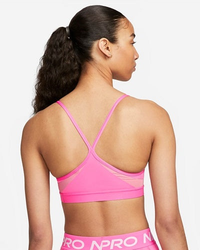 Nike Womens Dri-FIT Indy Bra Vneck Bra Pinksicle/Berry/White back