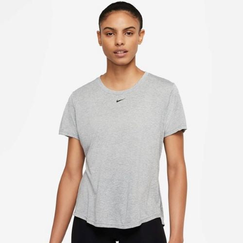 Nike Womens Dri-FIT One Short Sleeve Top Particle Grey/Heather/Black