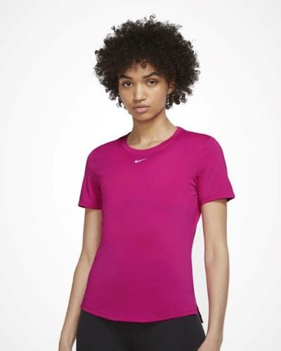 Nike Womens Dri-FIT One Short Sleeve Top Active Pink/White