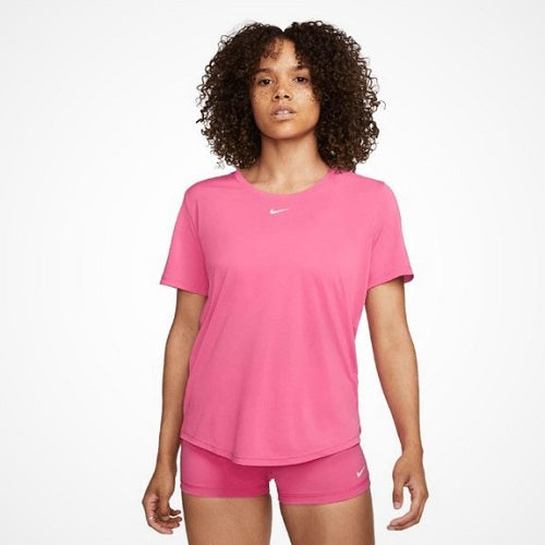 Nike Womens Dri-FIT One Short Sleeve Top Pinksicle/White