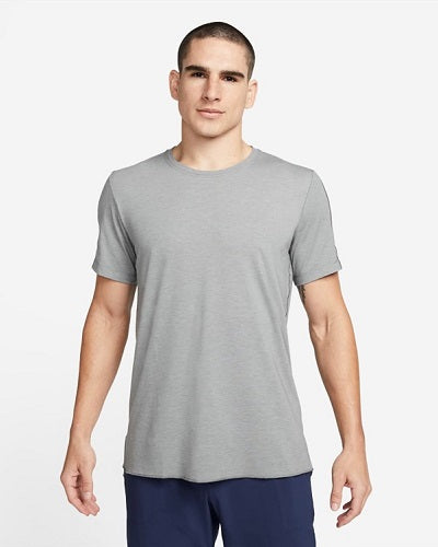 Nike Mens Yoga Dri-FIT Tee Light Smoke Grey/Iron Grey