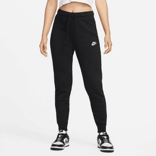 Nike Womens Club Fleece Mid Rise Pant Tight Black/White