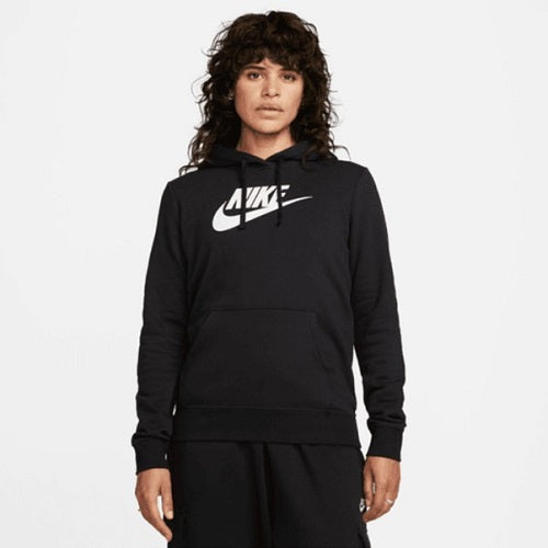 Nike Womens Club Fleece Graphics Hoodie Black/White
