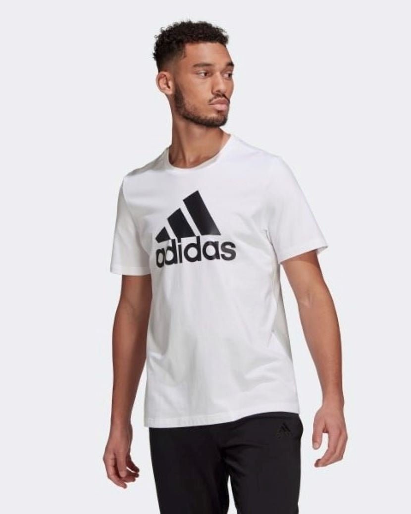 Adidas Mens Big Logo Single Jersey Tee White/Black