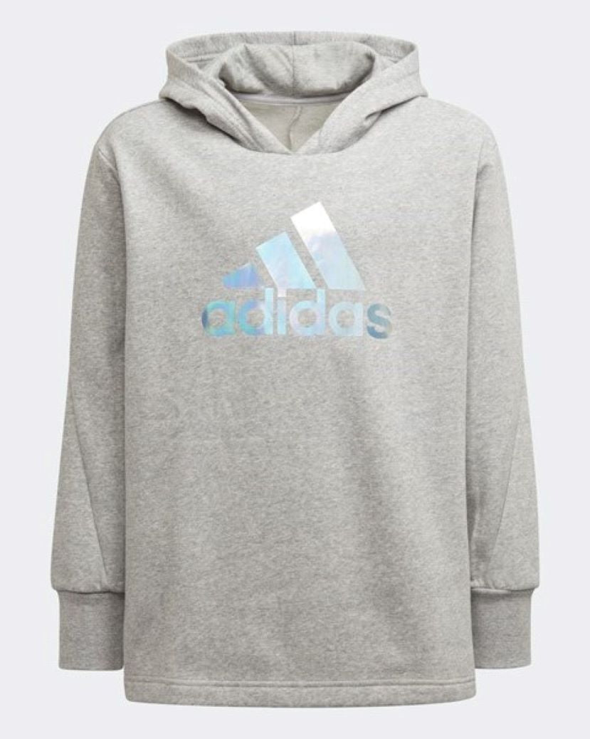 Adidas Kids Dance Metallic Print Hoodie Medium Grey Heather