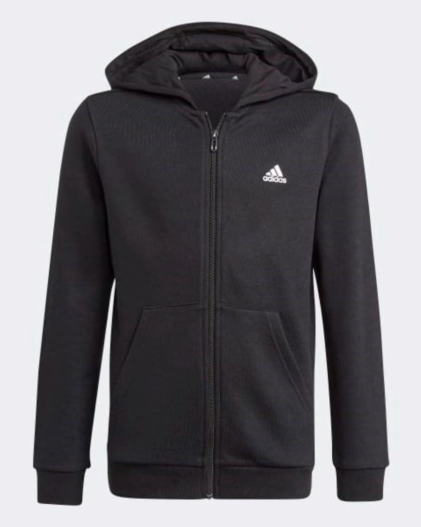 Adidas Kids Big Logo Hooded Jacket Black/White