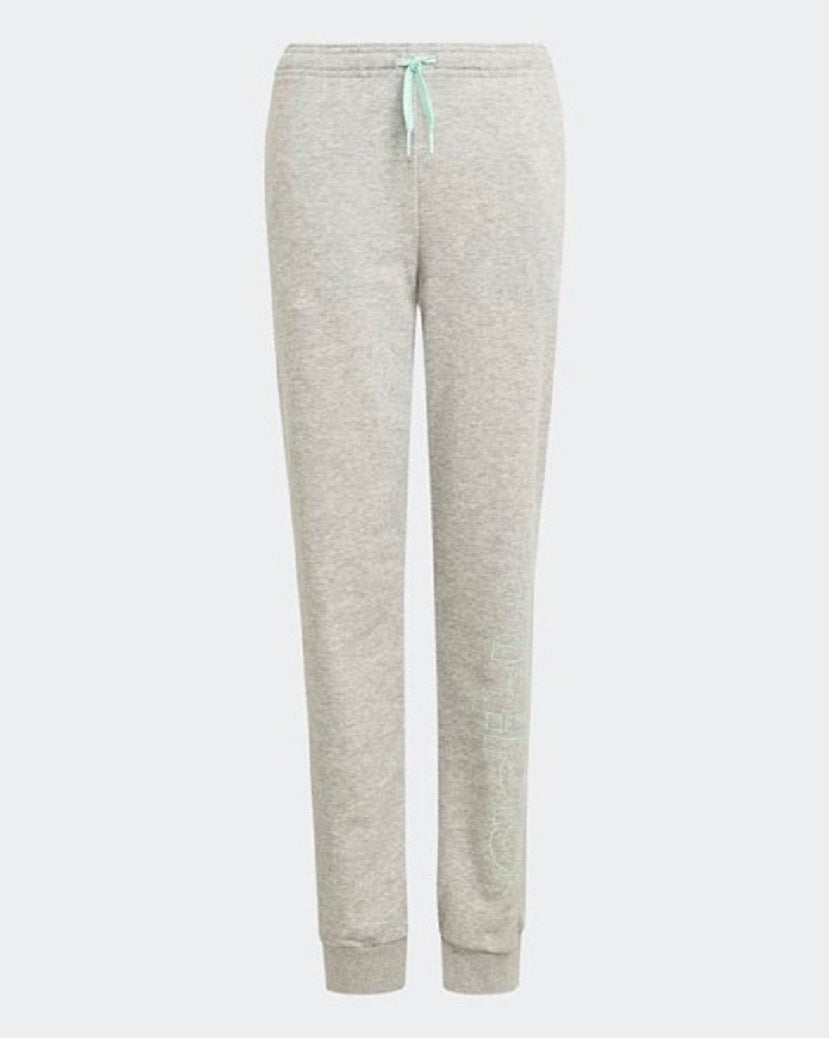 Adidas Kids Linear Logo French Terry Cuff Pant Med Grey Heather/Mint