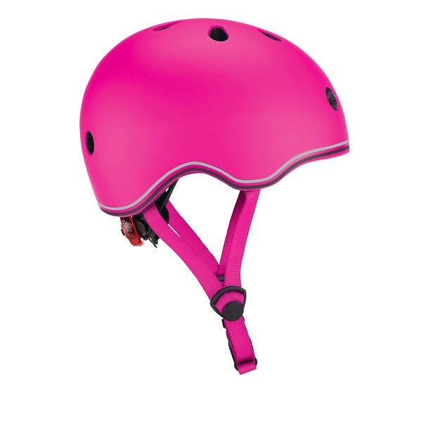 Bike Helmet Globber Go Up Lights Deep Pink