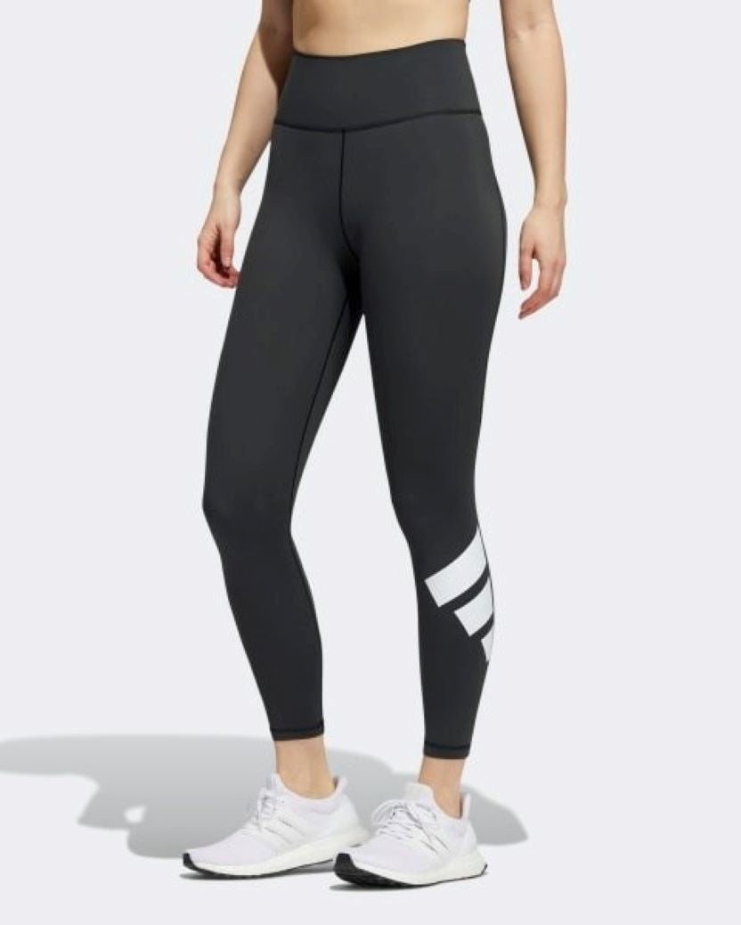 Adidas Womens Believe This 2.0 3 Bar 7/8 Tight Black/White
