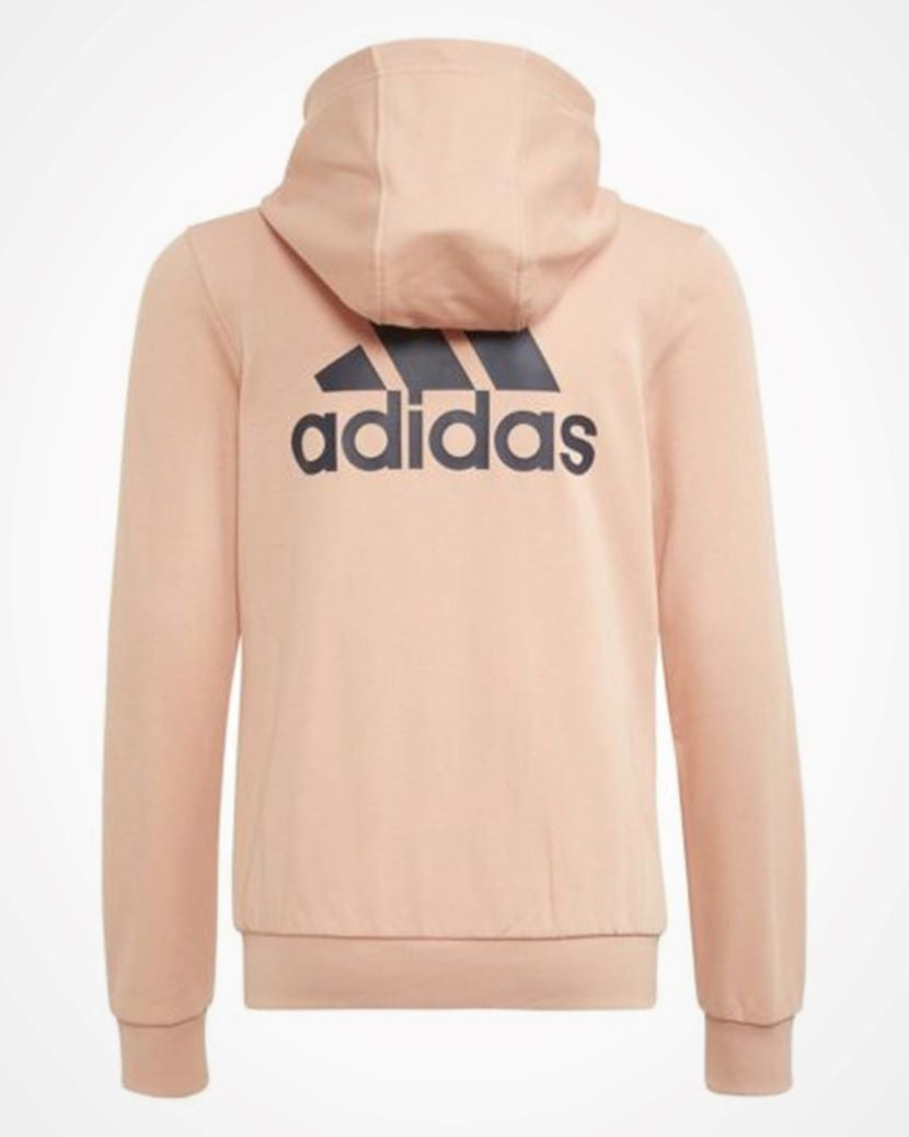 Adidas Kids Big Logo Hooded Jacket Ambient Blush back