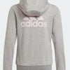 Adidas Kids Big Logo Hooded Jacket Grey/Clear Pink back