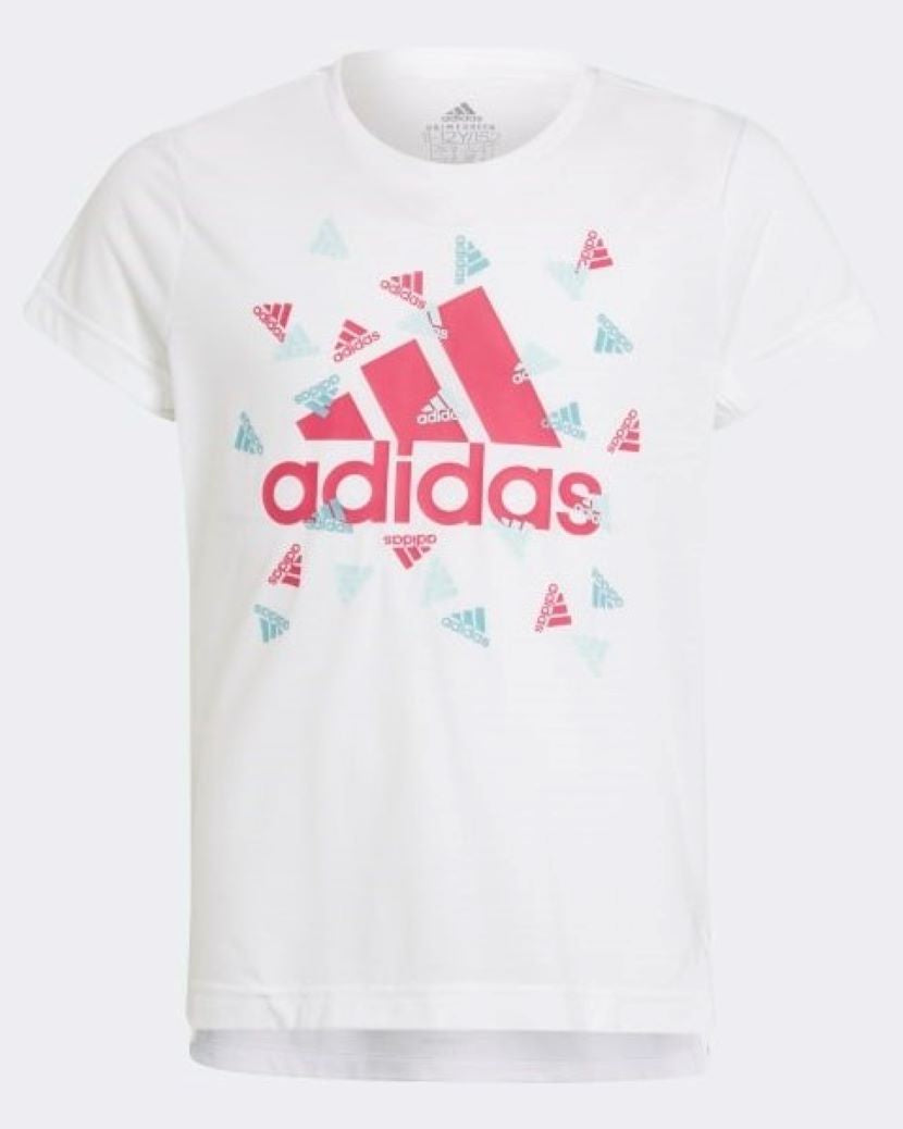 Adidas Kids Up 2 Move Tee White/Team Real Magenta