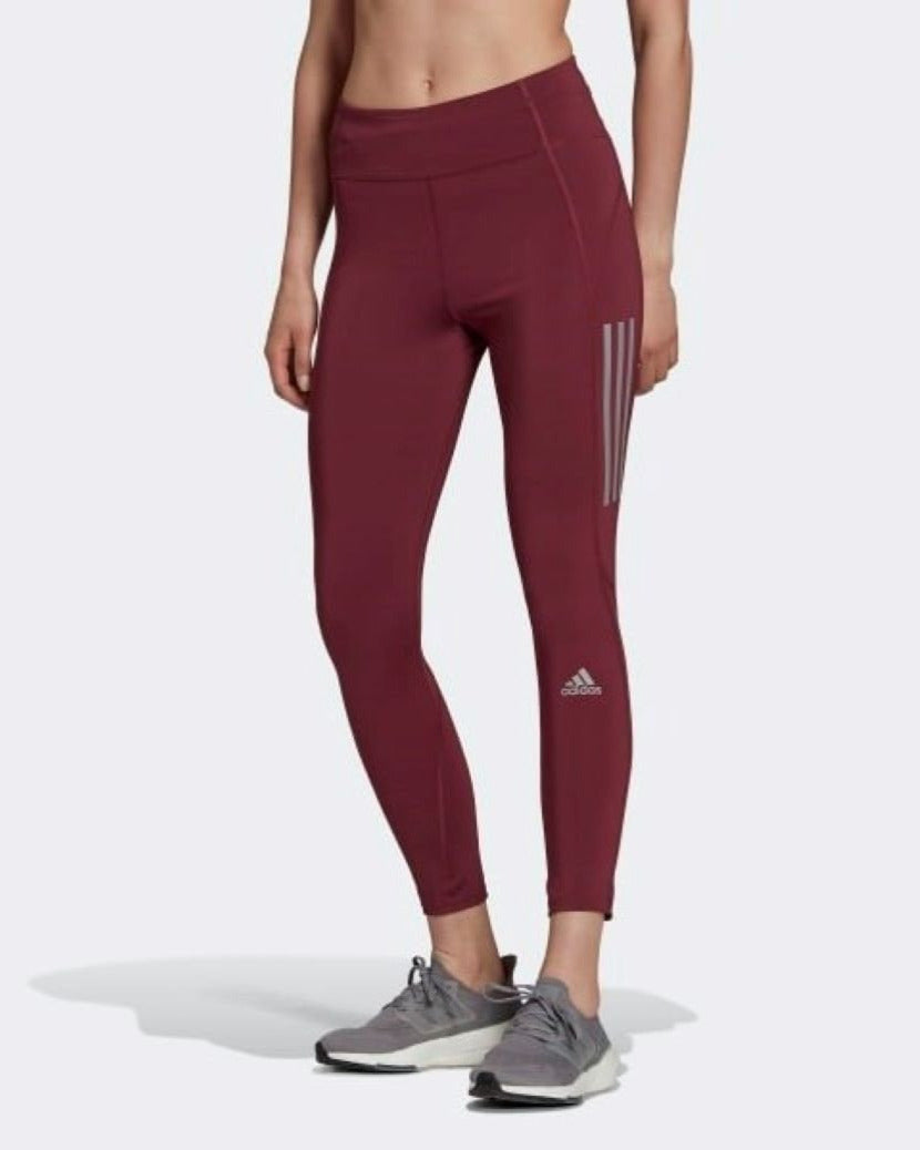 Adidas Womens Own The Run 7/8 Tight Victory Crimson