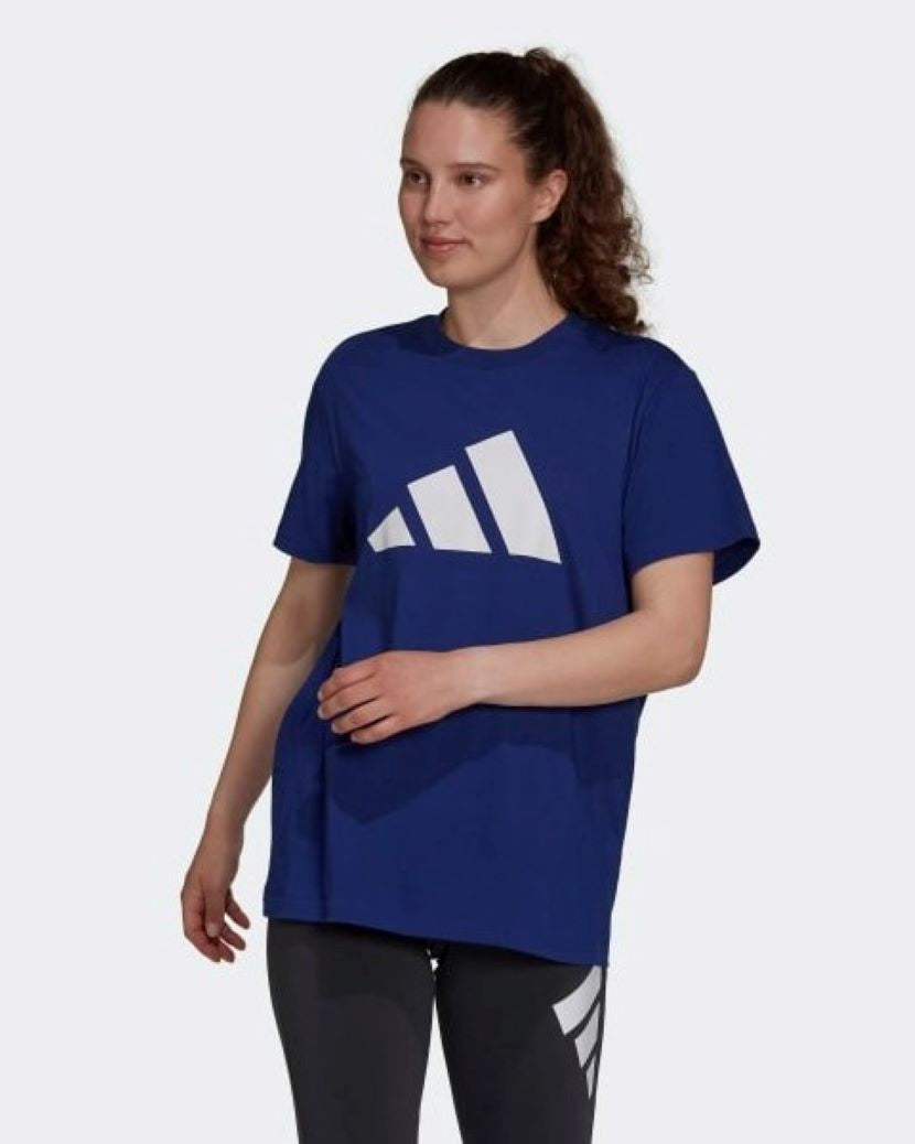 Adidas Womens Future Icons Logo Tee Victory Blue/White