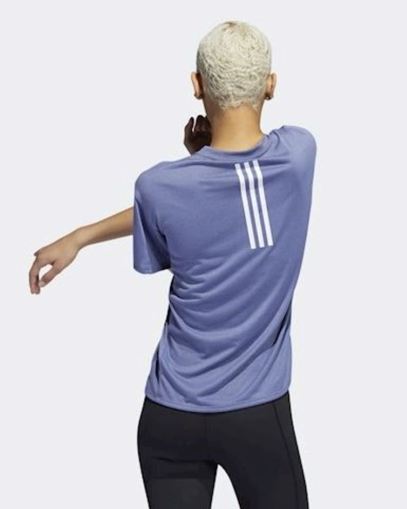 Adidas Womens 3 Stripes AR Training Tee Orbit Violet