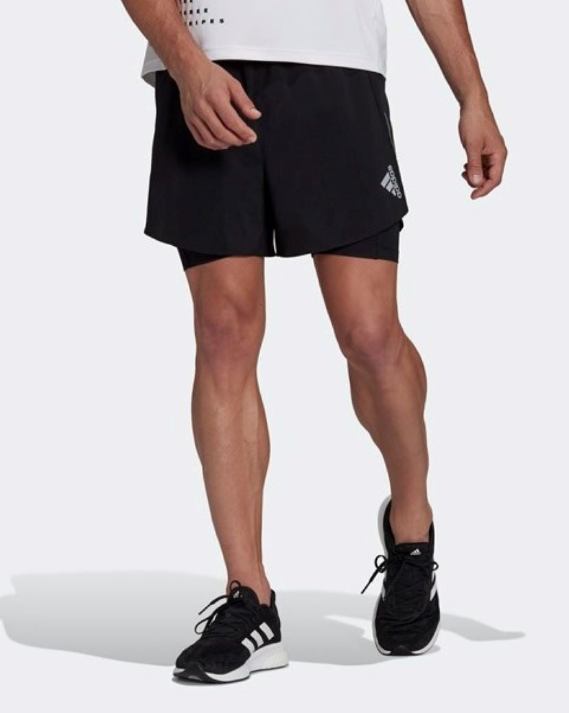 Adidas Mens D4R 2 In 1 Short Black/White