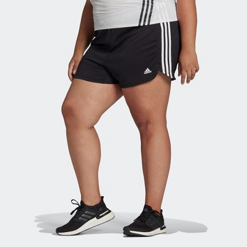 Adidas Womens Pacer 3 Stripes Knit Shorts Plus Black