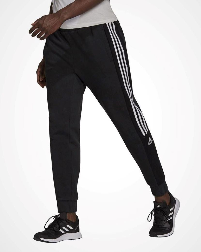 Adidas Womens Colourblock 3 Stripes Pant Black/White