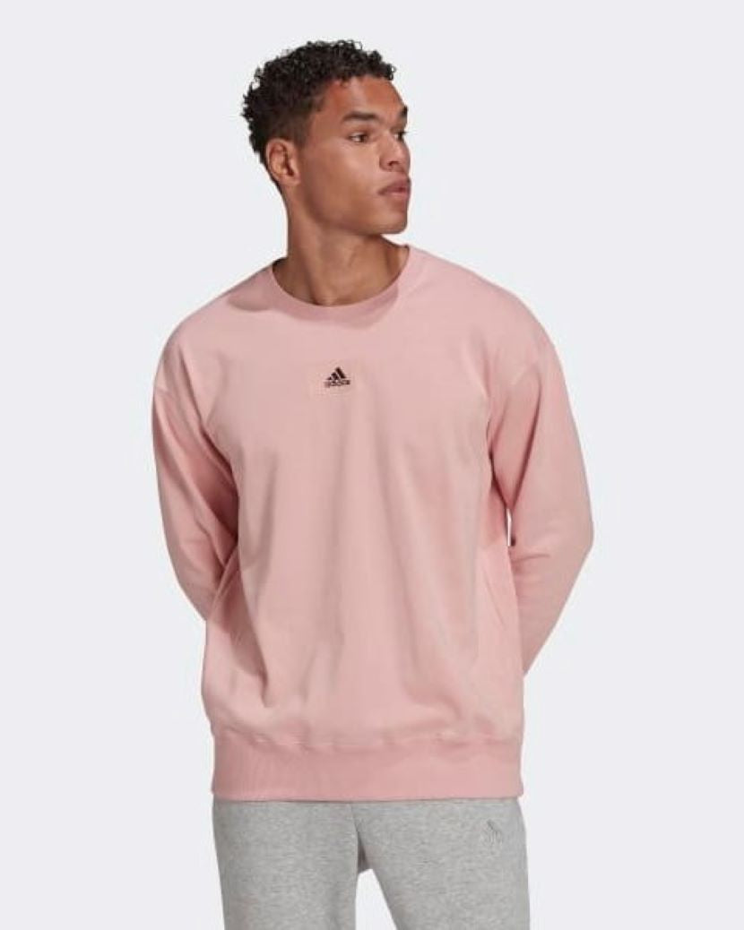 Adidas Mens FeelVivid Drop Shoulder Sweat Wonder Mauve