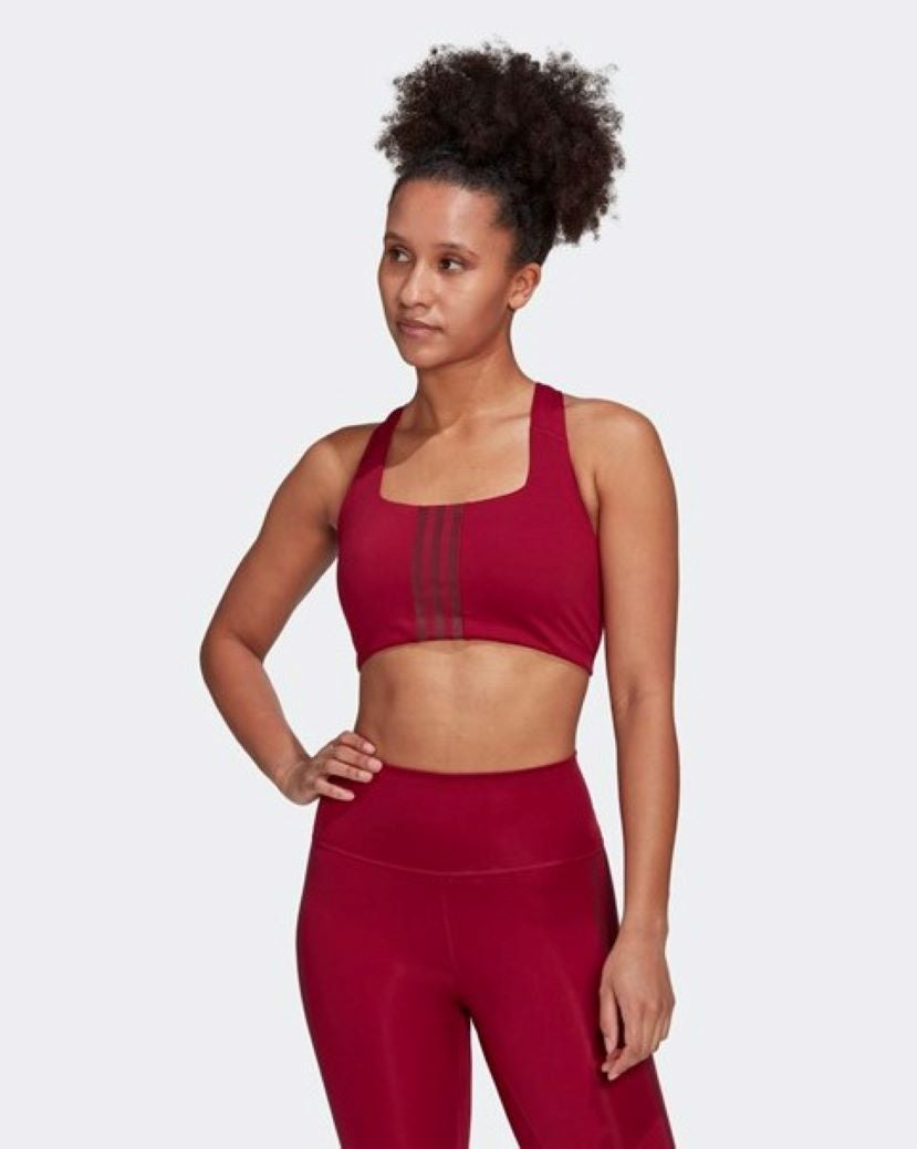 Adidas Womens Power Impact Medium Support Bra Legacy Burgundy