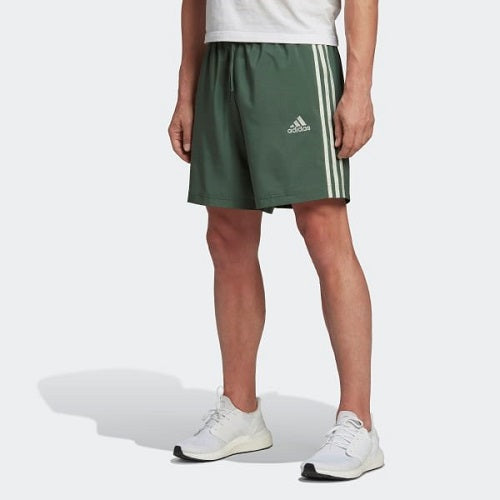 Adidas Mens 3 Stripes Chelsea Short Green Oxide/Linen Green