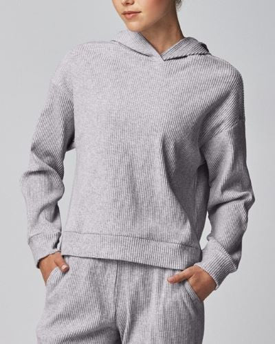 Running Bare Womens Time Out Hoodie Silver Marle