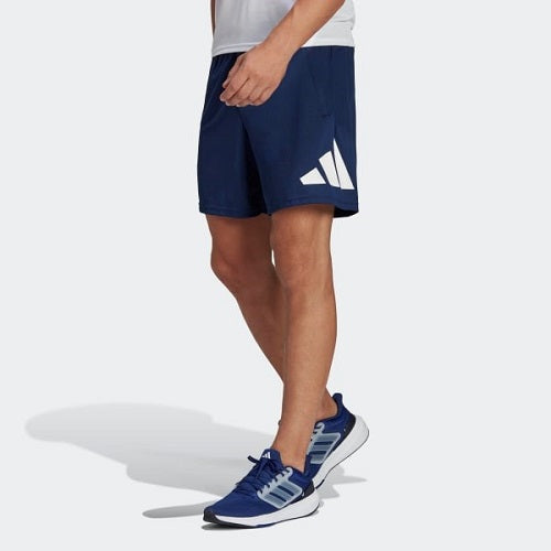 Adidas Mens Logo 7inch Training Shorts Dark Blue/White