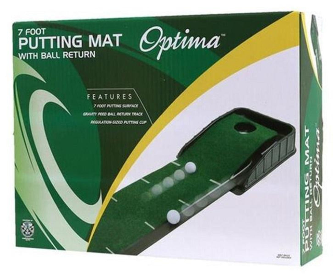 Optima Golf 7ft Putting Mat with Ball Return