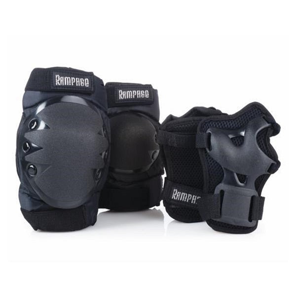 Rampage Knee/Wrist/Elbow Guard 3 Pack Black