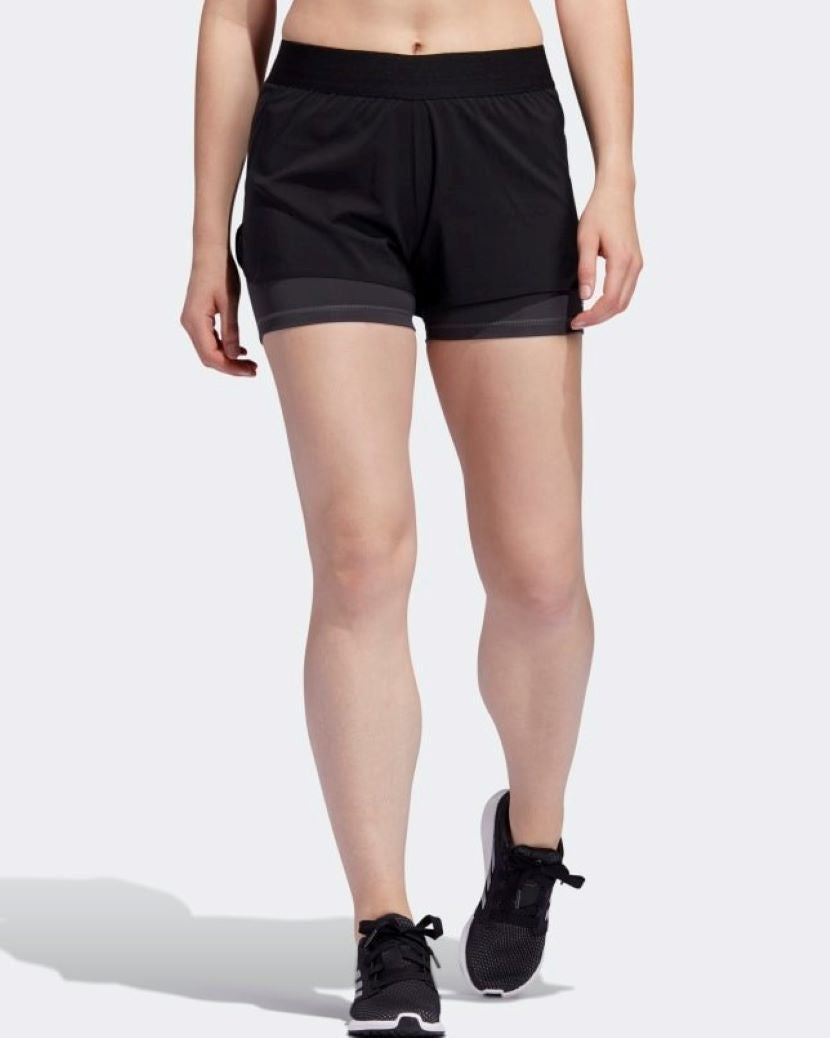 Adidas Womens Alphaskin 2 in 1 Short Black/White