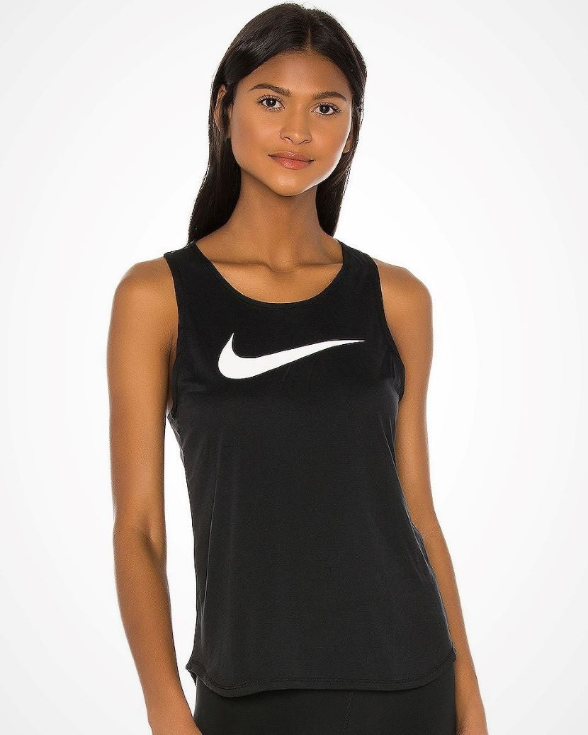 Nike Womens Swoosh Run Tank Black/White