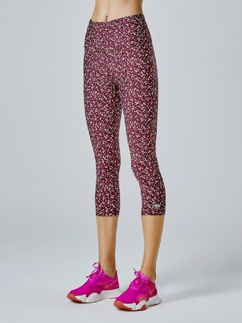 Running Bare Womens Fight Club 3/4 Tight Mad Claret