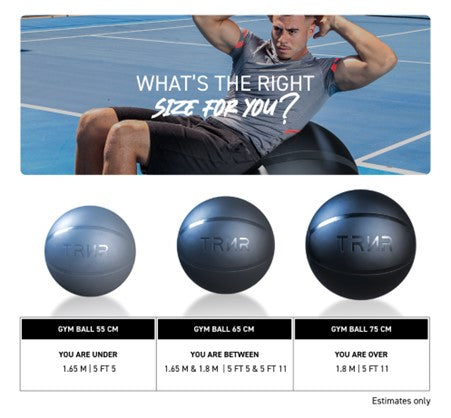 TRNR Gym Ball 55cm Light Grey